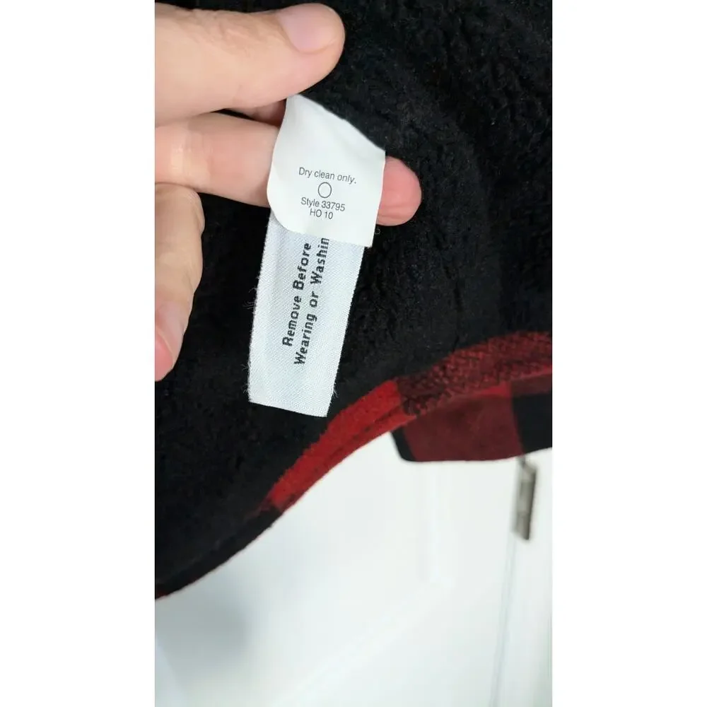 J. Crew Plaid Sherpa Lined Wool Blend Coat